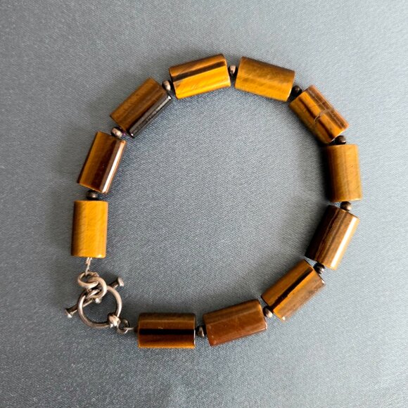 Tiger eye long beads bracelet. - Picture 2 of 4